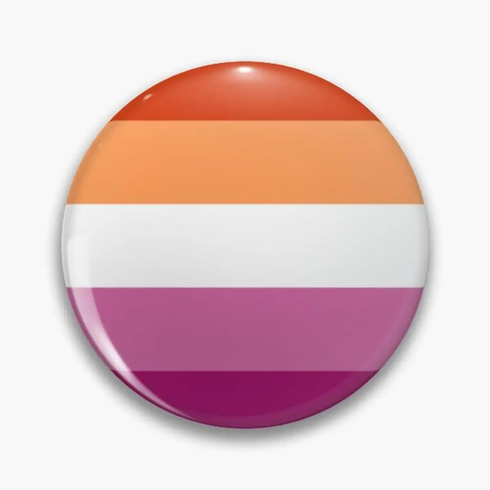 Lesbian Pride Flag Pin Buttons Brooches  Jewelry Accessory Customize Brooch Fashion Lapel Badges