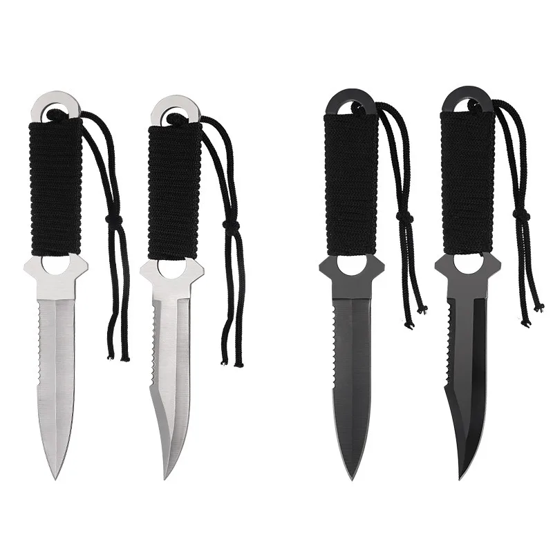Dive Knife with Leg Strap, Multi-Purpose Survival Tool for Scuba & Snorkeling with Line Cutter