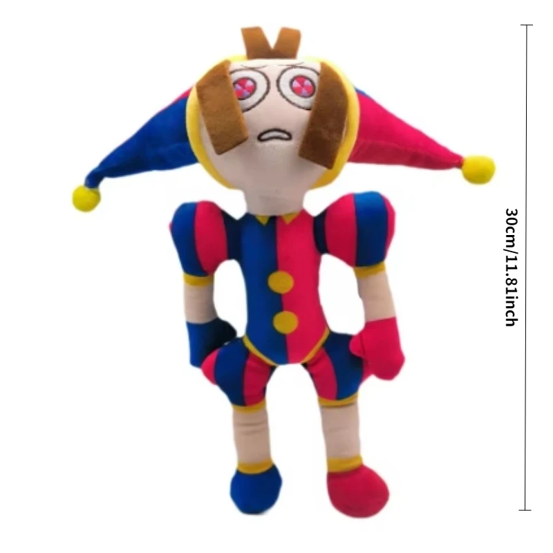 25CM Amazing Digital Doll Circus Maid Jax Plush Magical Rabbit Clown Cartoon Periphery Suitable Fans Home Collection Decoration image 3