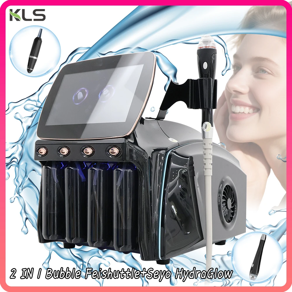

New Arrival Facial Skin Care Blackhead Removal 360° Vacuum Spiral Hydra 2 IN 1 Machine oxygen Face whitening deep cleansing
