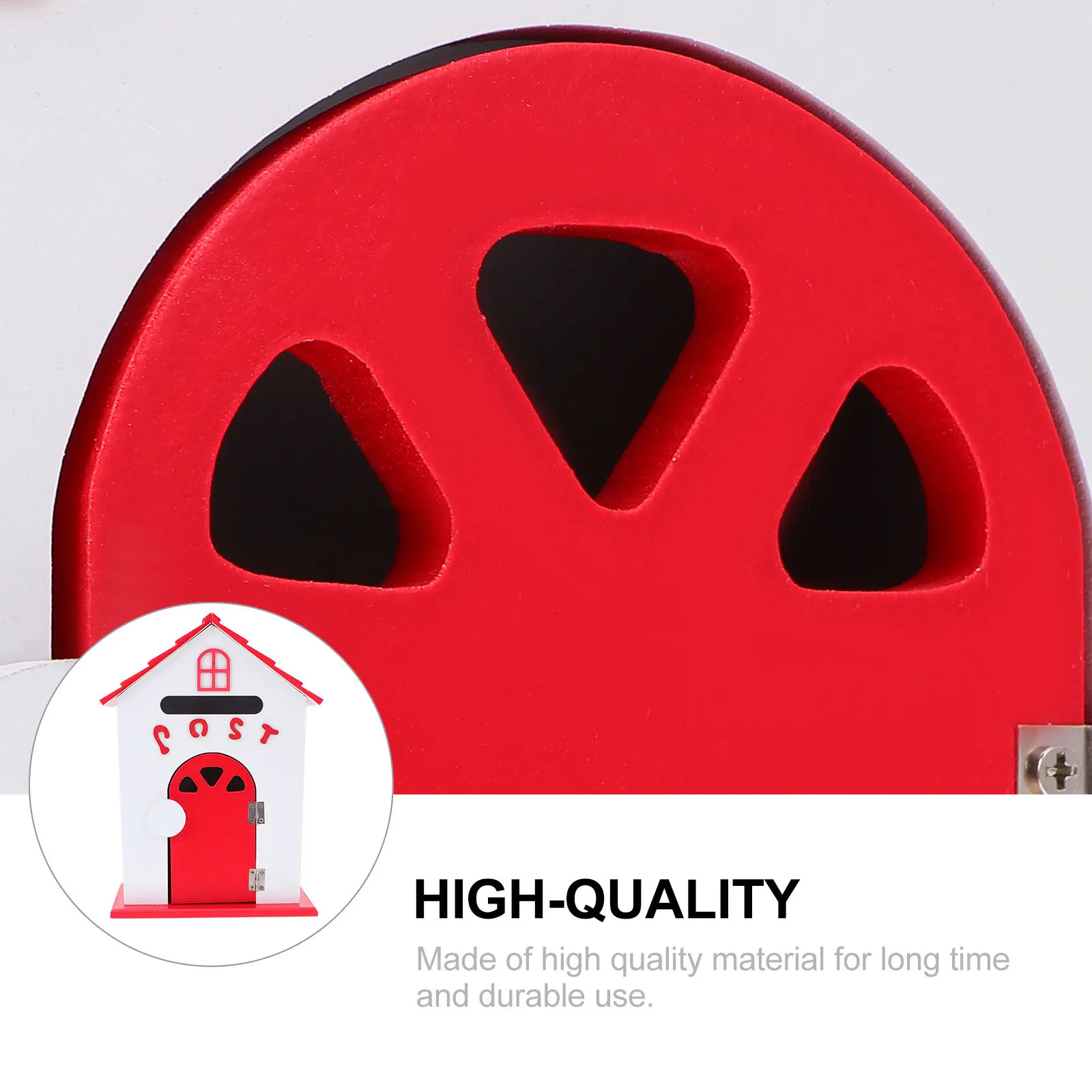 صندوق بريد خشبي مثبت على الحائط، صندوق بريد مزخرف متين للمدرسة والمنزل، صندوق بريد خشبي #2