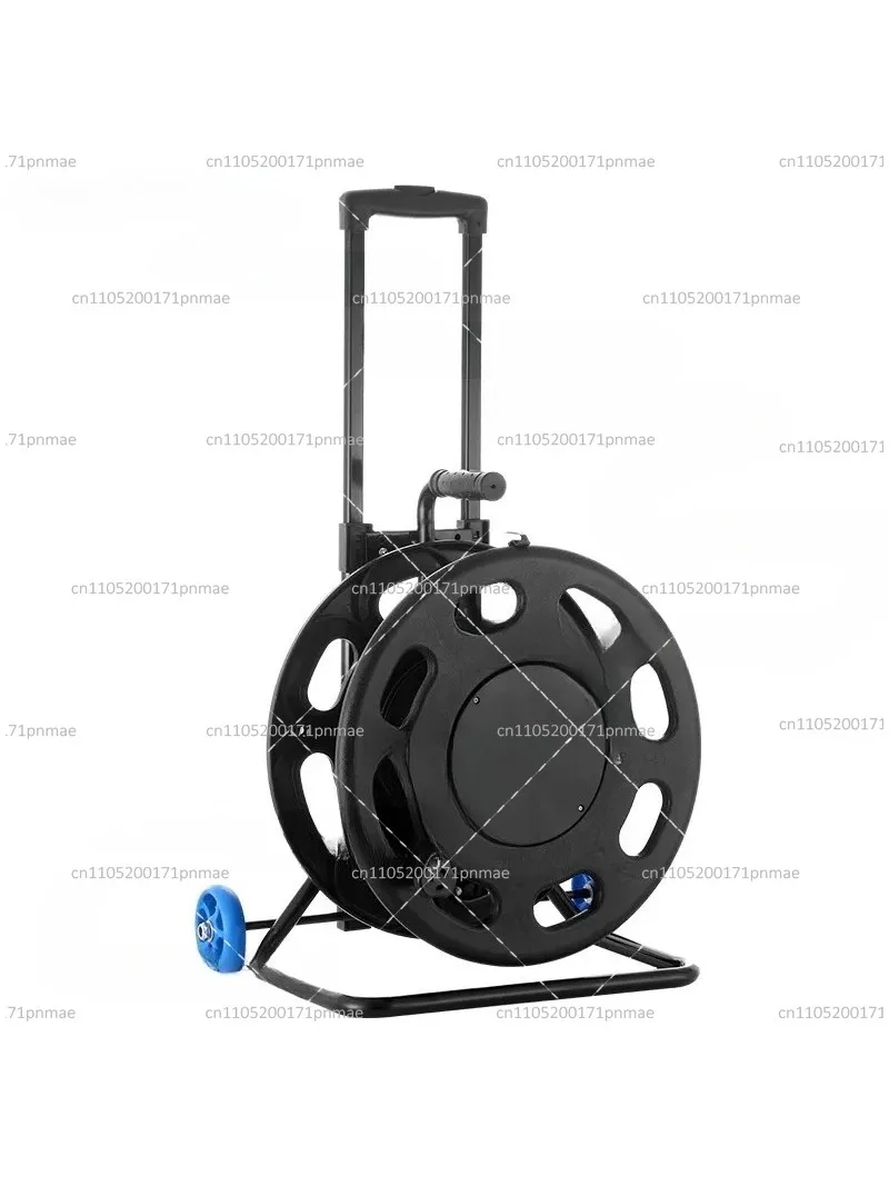50m Retractable Electric Cable Reel with Universal Power Socket for Industrial Workshop Garage Use
