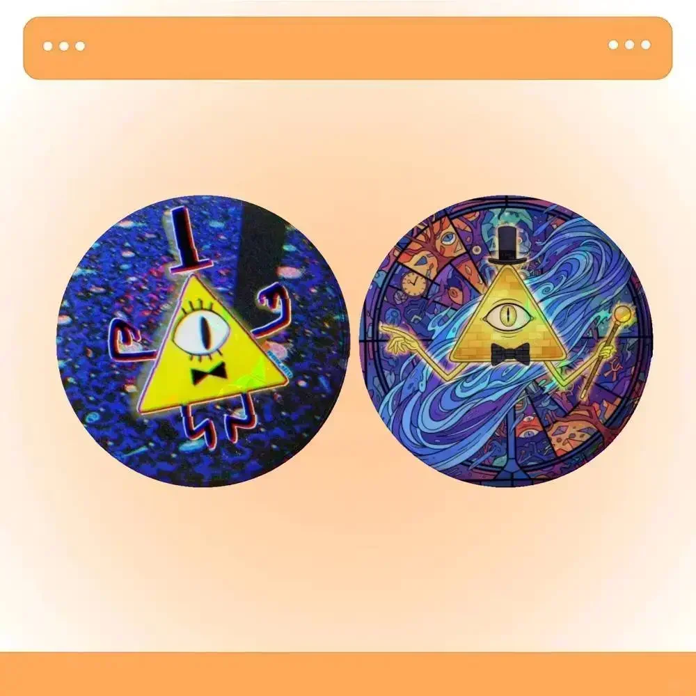 Funny Game Role Bill Cipher Button Brooches Cute Cartoon Lapel Badges  Round Cosplay Pin Bag Decor Fans Collect Brooch Souvenir