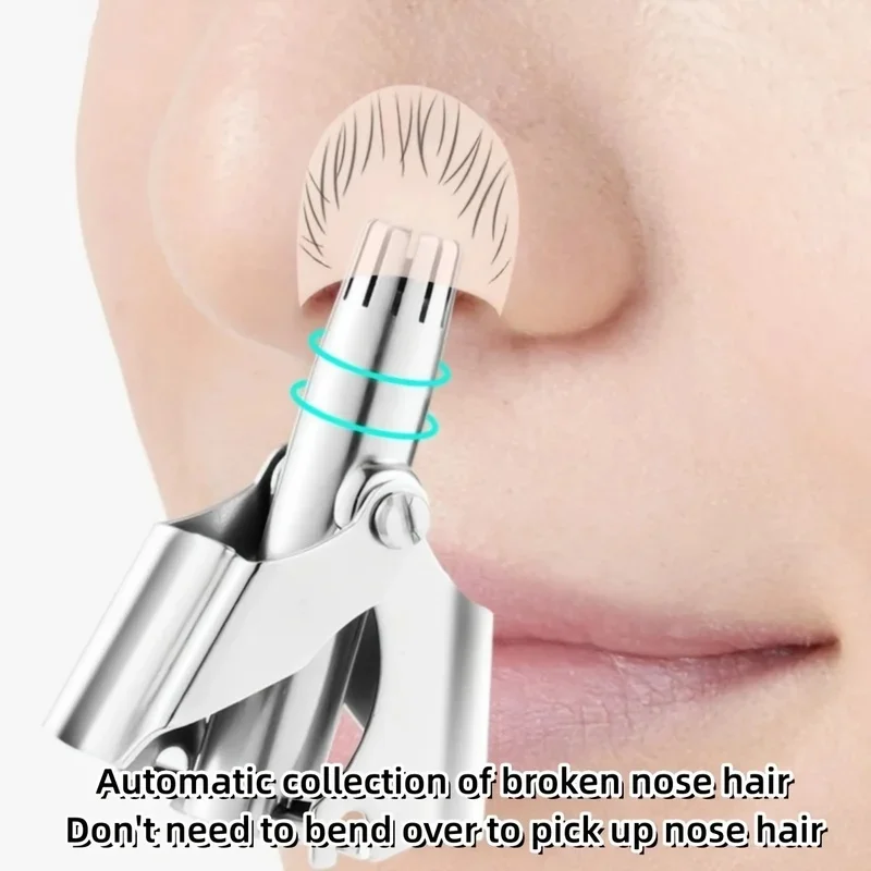 Nose Hair Trimmer for Men Stainless Steel Manual Shaver Suitable for Nose Hair Razor Washable Portable Ear Hair Trimmer - view 2