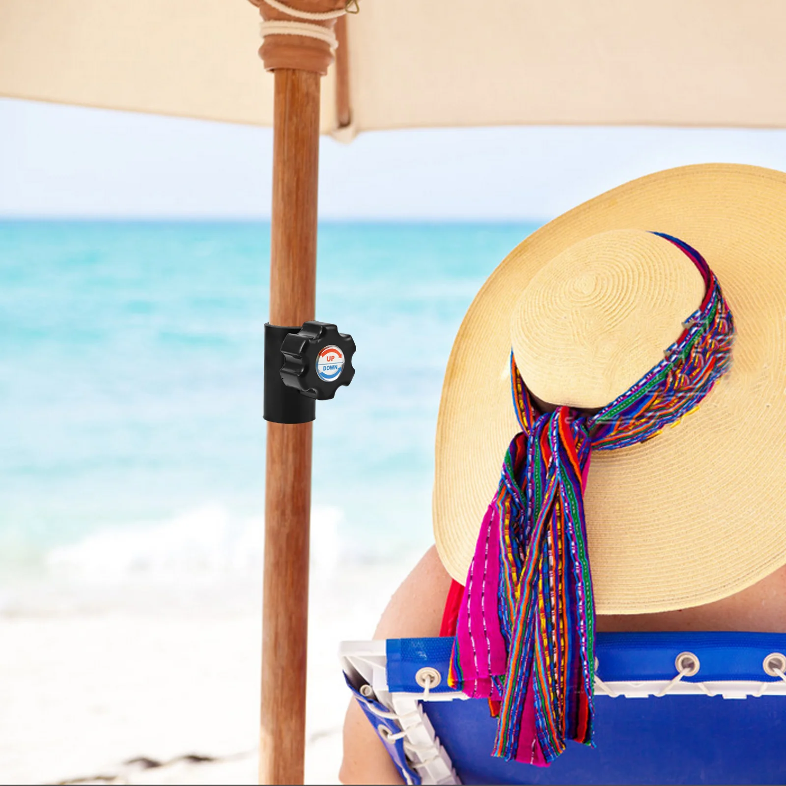 محول عمود مظلة الفناء، تغطية رومانية، طقم صيانة سهل التخزين، ملحقات مظلة الشاطئ