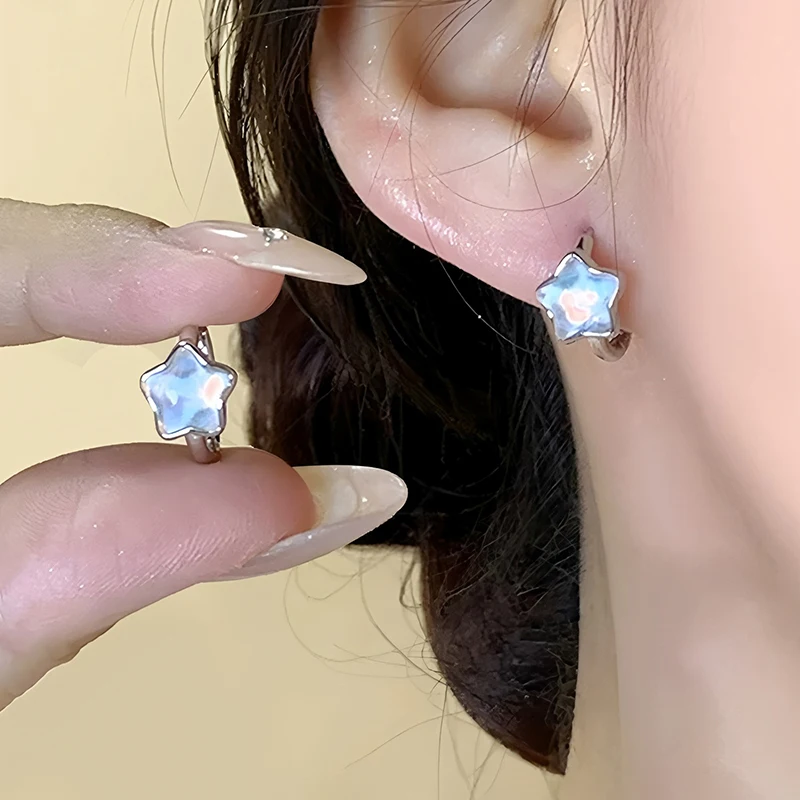 GANPUP Elegante Funkelnde Quadratische Kristall-Ohrhänger für Damen Neue Ohrklemme Modischer Trendschmuck Geschenk für Partys серьги – Detail 2