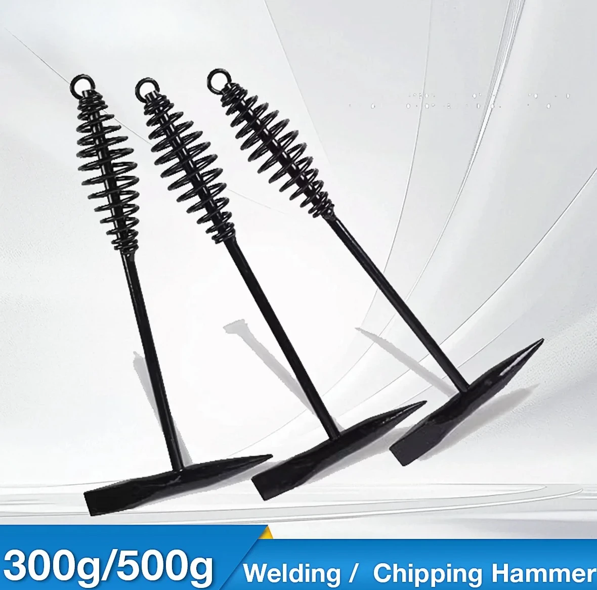 High Carbon Steel Electrician's Hammer Welder Chipping Hammer with Spring Handle Derusting Tool Welding Slag Hammer