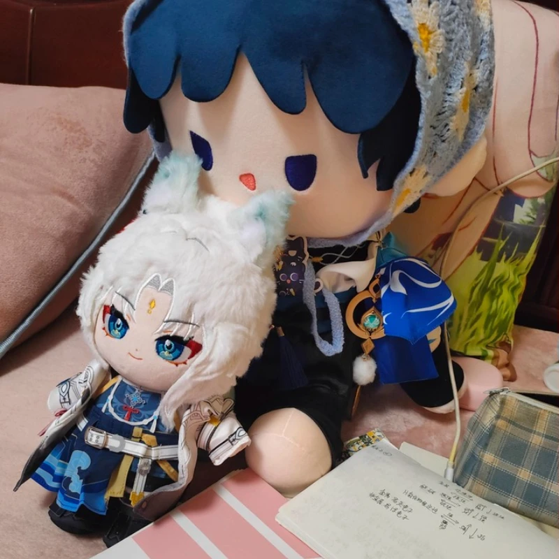 

20cm Anime Game Honkai: Star Rail Kawaii Cosplay Cotton Doll Body With Clothes Feixiao Dress Up Soft Plushies Toy Figures Gifts