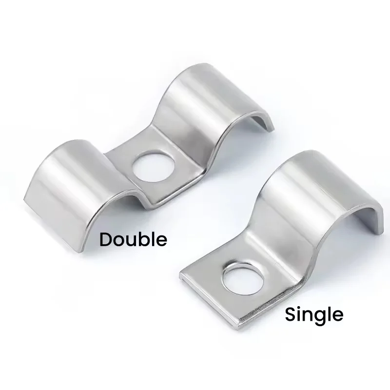 304 Stainless Steel M5 ~ M200 P Type/M-Type Side Lathedog Conduit Tube Hose Pipe Fixed Mounting Bracket Clip Clamp