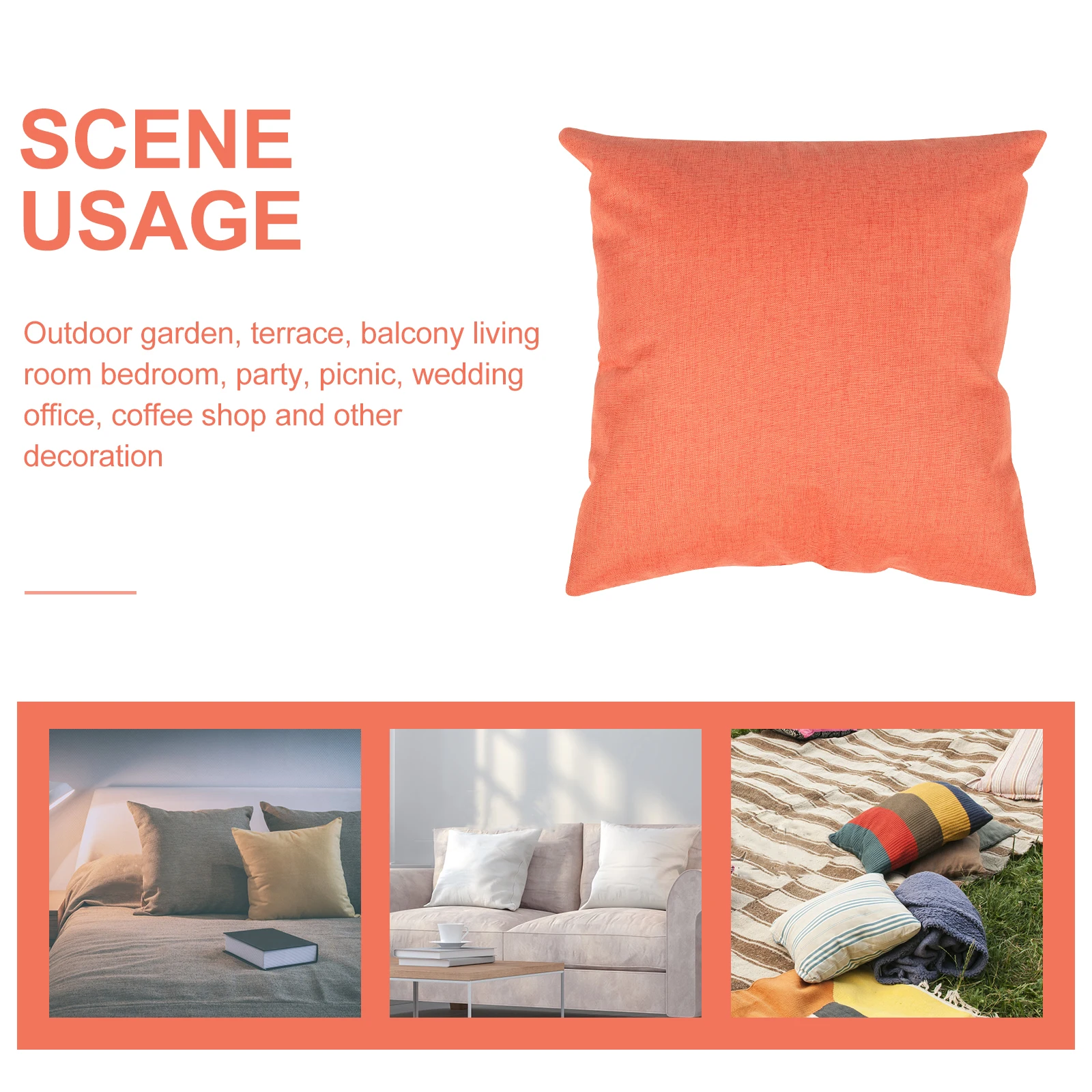 

Waterproof Pillow Cover Sofa Cushion Protector Outdoor Home Linen Throw Pillowcase Oilproof Yellow Lightweight for Office Coffee