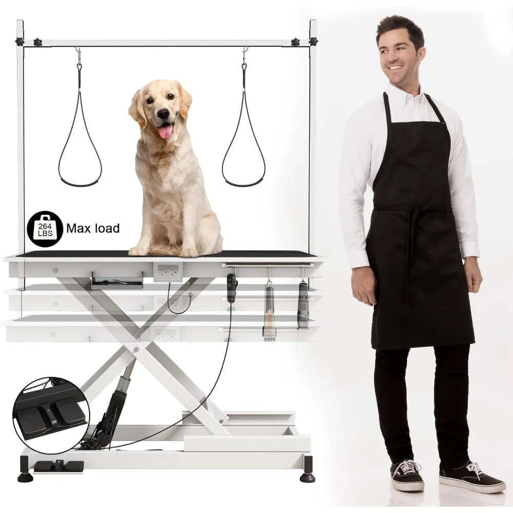 

Electric Pet Grooming Table for Large Dogs - Professional Heavy Duty Height Adjustable Pet Grooming Station with Anti Slip Table