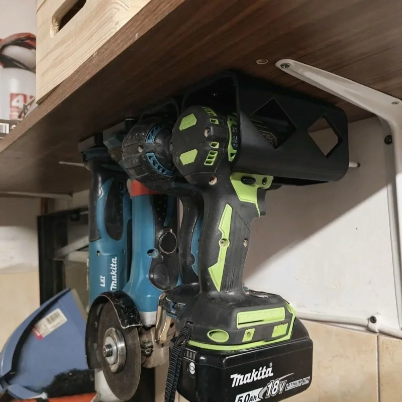 Universal Electric Drill Stand Household Workbench Hang 3D Printing Stands Woodworker Garage Wall Surface Storage Tool Stand