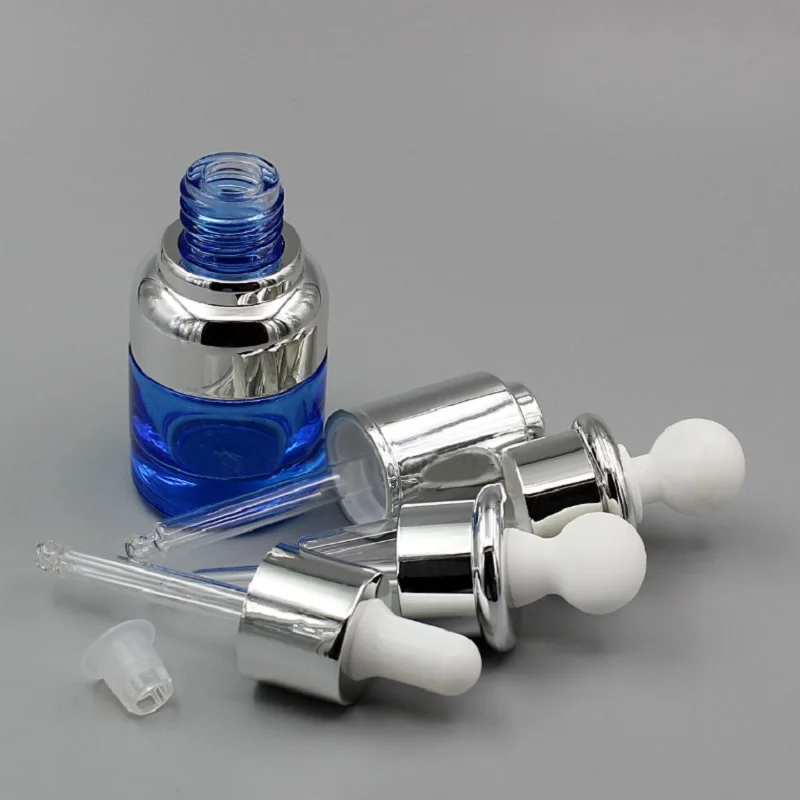 20ml 30ml blue glass dropper bottle lotion emulsion essential oil serum liquid toner toilet water skin care cosmetic packing