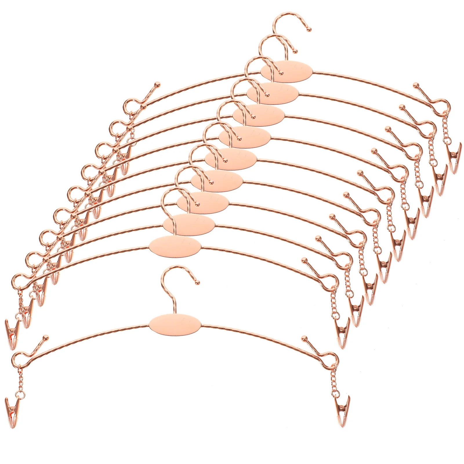 10 قطعة الشماعات الملابس الداخلية الملابس الداخلية المنظم المضادة للانزلاق الصدرية ل تانك القمم اللباس الداخلي بيكيني خزانة التخزين الشماعات الحديد السروال #4
