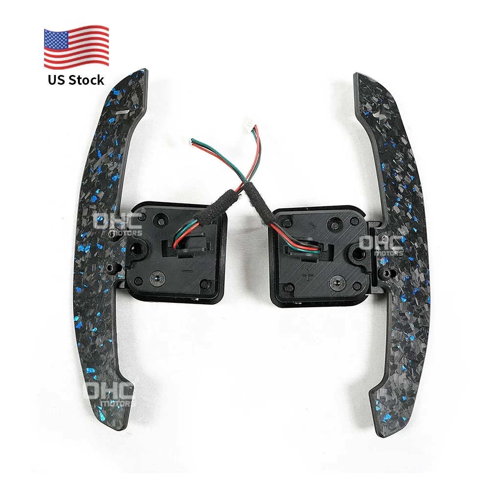 

Популярные горячие продажи в США на складе Магнитные переключатели переключения передач Синие кованые удлинители переключателей из углеродного волокна для Audi C8 Rs6 Rs7 A6 A