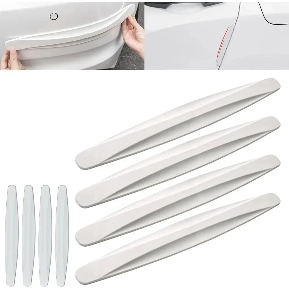 

4Pcs Universal Car Bumper Protection Strips Anti Collision Door Edge Guard Anti Scratch Front Rear Bumper Protector Trim