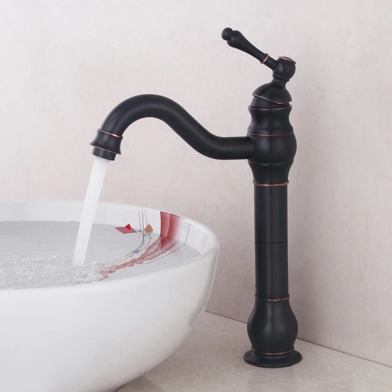 

Винтажный латунный смеситель для раковины, бытовой смеситель для ванной комнаты, столешница для раковины, смеситель для горячей и холодной воды с защитой от брызг