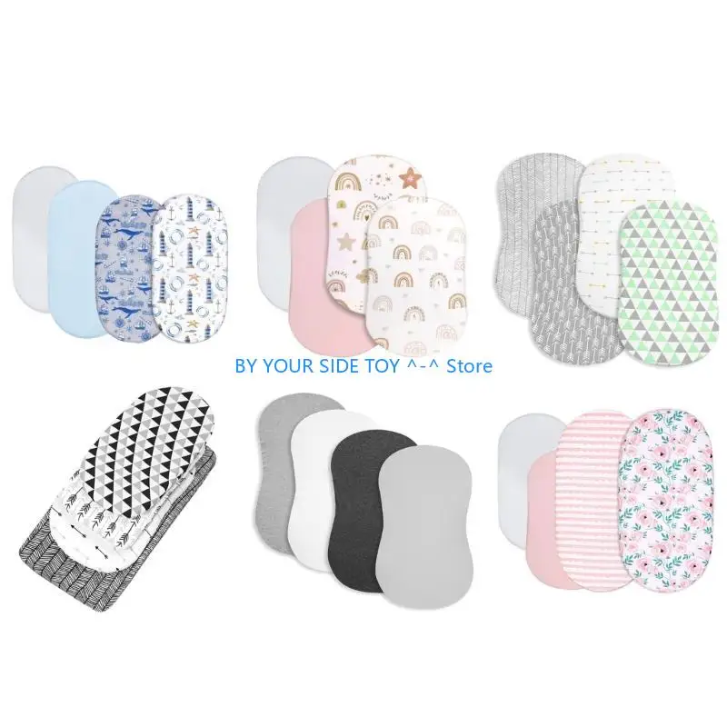 

Upgrades Baby Bed Sheets for Crib Baby Bedding Sheet Lovely Prints Nursery Bed Sheet Set Soft Toddlers Bed Sheet Present U6XE