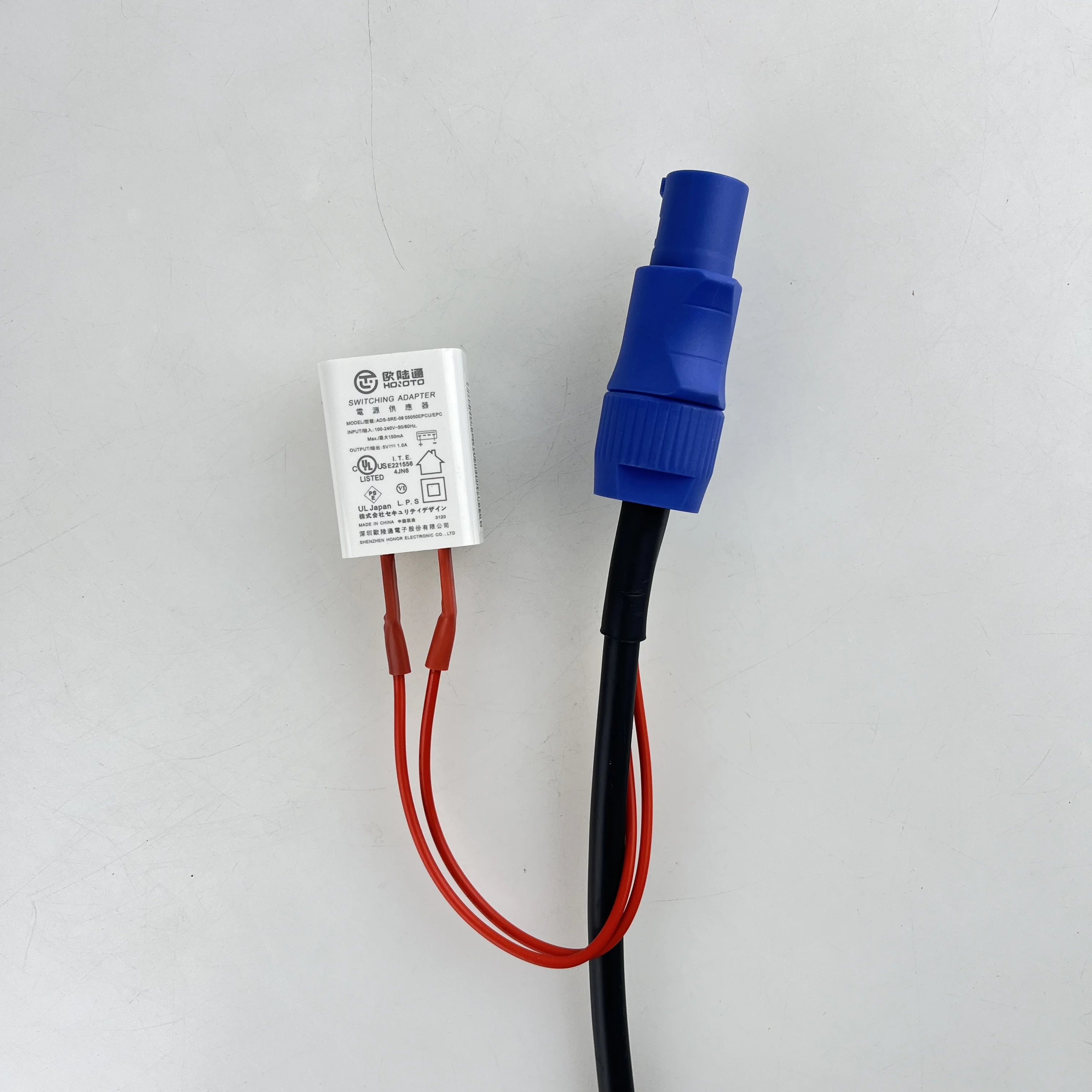 Grade Power Cord with Powercon Plug: Ideal for Stage Lighting, 3 - Pin MDMX512 Interface, 1 - M Length & 5V USB Port