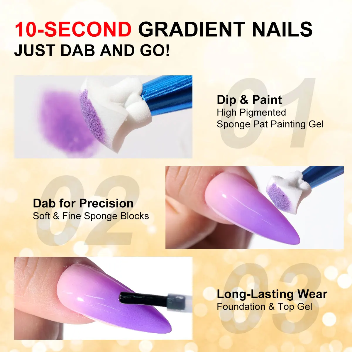 LIMEGIRL Kit gel sfumato per unghie, smalto gel per unghie a lunga durata, gel per unghie sfumato ad alta consistenza di colore ibrido per salone di manicure