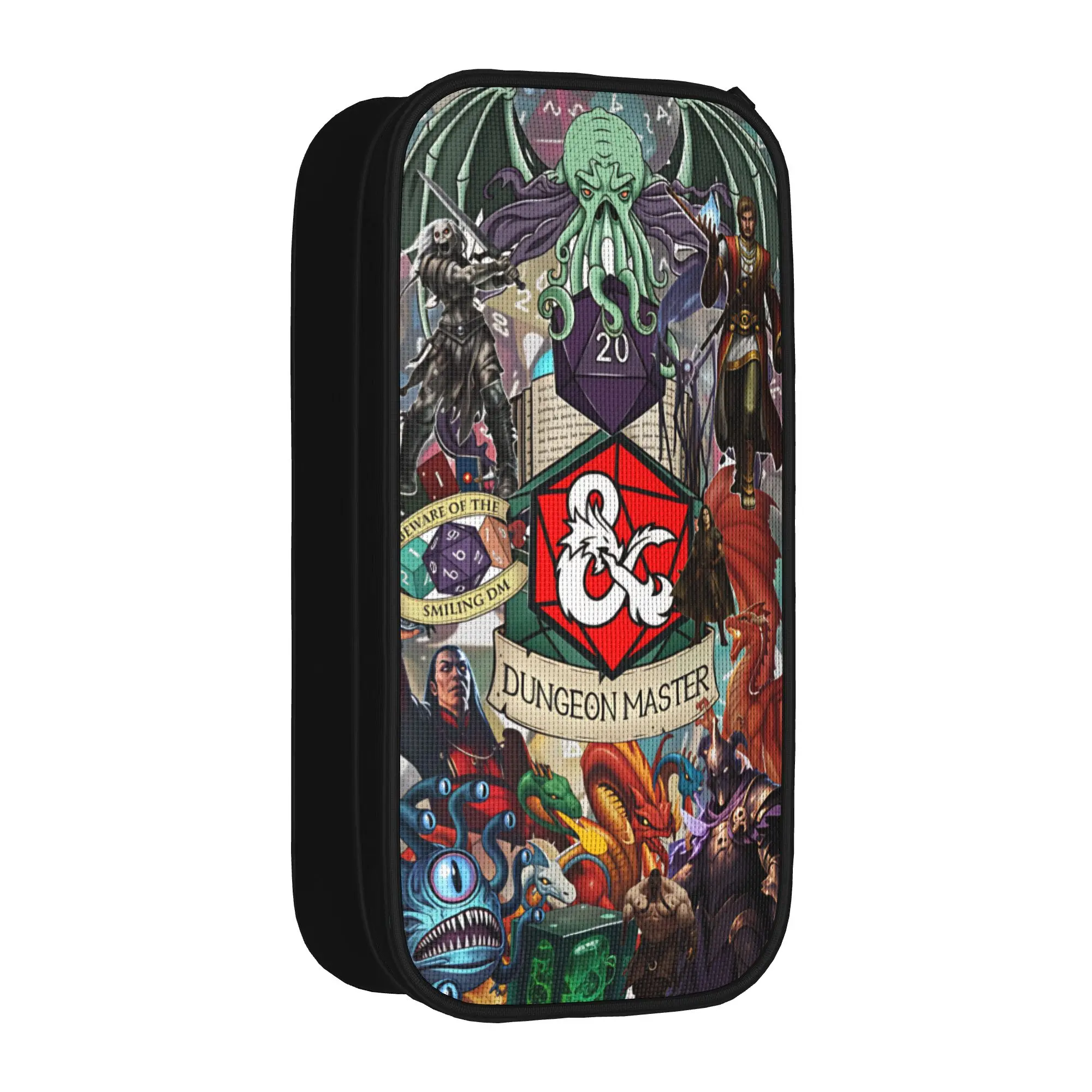 Dungeon Dragon DND Pencil Case  Double Layer Pencil Box Child Lovely Big School Pencil Cases Stationery