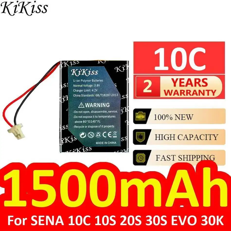 Batería de 1500mAh para Sena 10C 10S 20S 30S Evo 30K, Dispositivo de Comunicación Bluetooth Ecológico