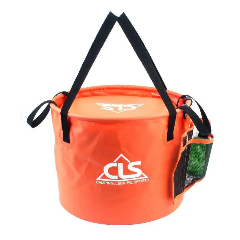 Imagem -03 - Outdoor Foldable Water Bucket Double Layer Drainage Basket Camping Caminhadas Piquenique Lavatório Portátil Balde de Pesca 30l