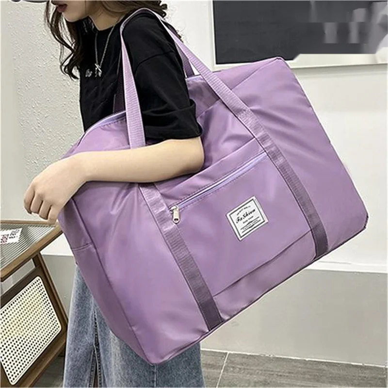 Folding Travel Bags Large Capacity Waterproof Luggage Tote Handbag Travel Duffle Bag Gym Yoga Storage Shoulder Bag For Women