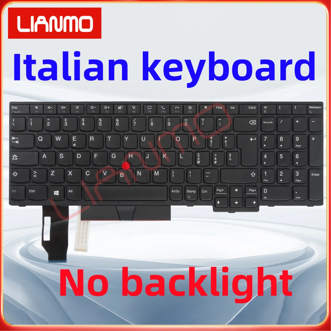 Teclado de portátil italiano adecuado para Lenovo ThinkPad T15 Gen1 Gen2 P15S Gen1 Gen2 teclado negro plateado