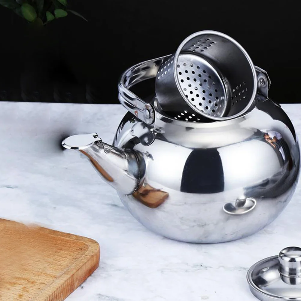 

Stainless Steel Teapot with Strainer Elegant Design Ideal for Gatherings Events Teapot Stainless Steel