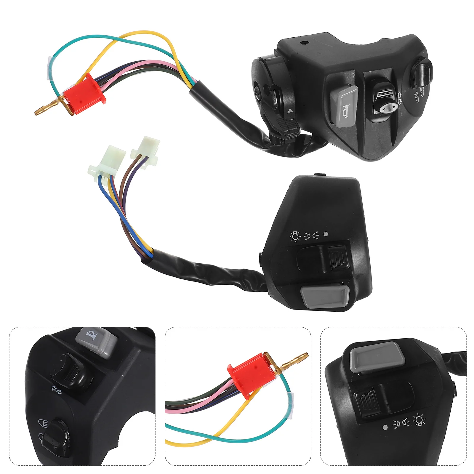 

2Pcs Motorcycle Handlebar Switch Easy Installation Durable Waterproof Enhanced Control Precision Engineering Left Right Handle