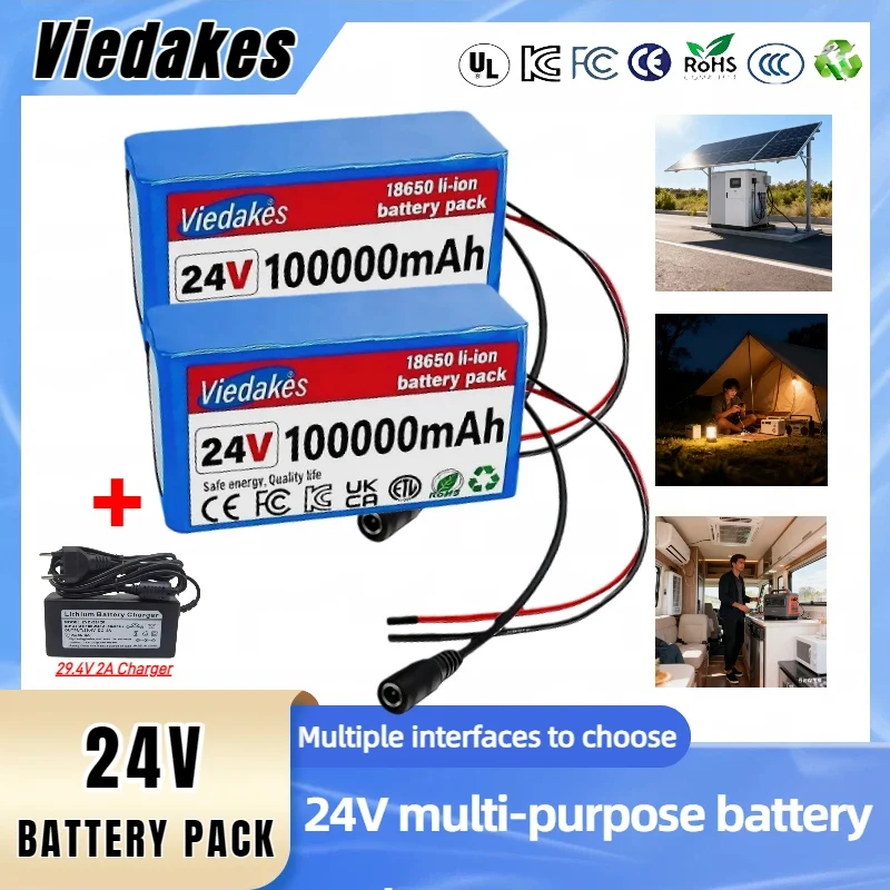 

Professional 24V 10Ah Lithium Ion Battery Replacement, Compatible with 24V Cordless Tools, Ride-On Toys, Cleaning Machines