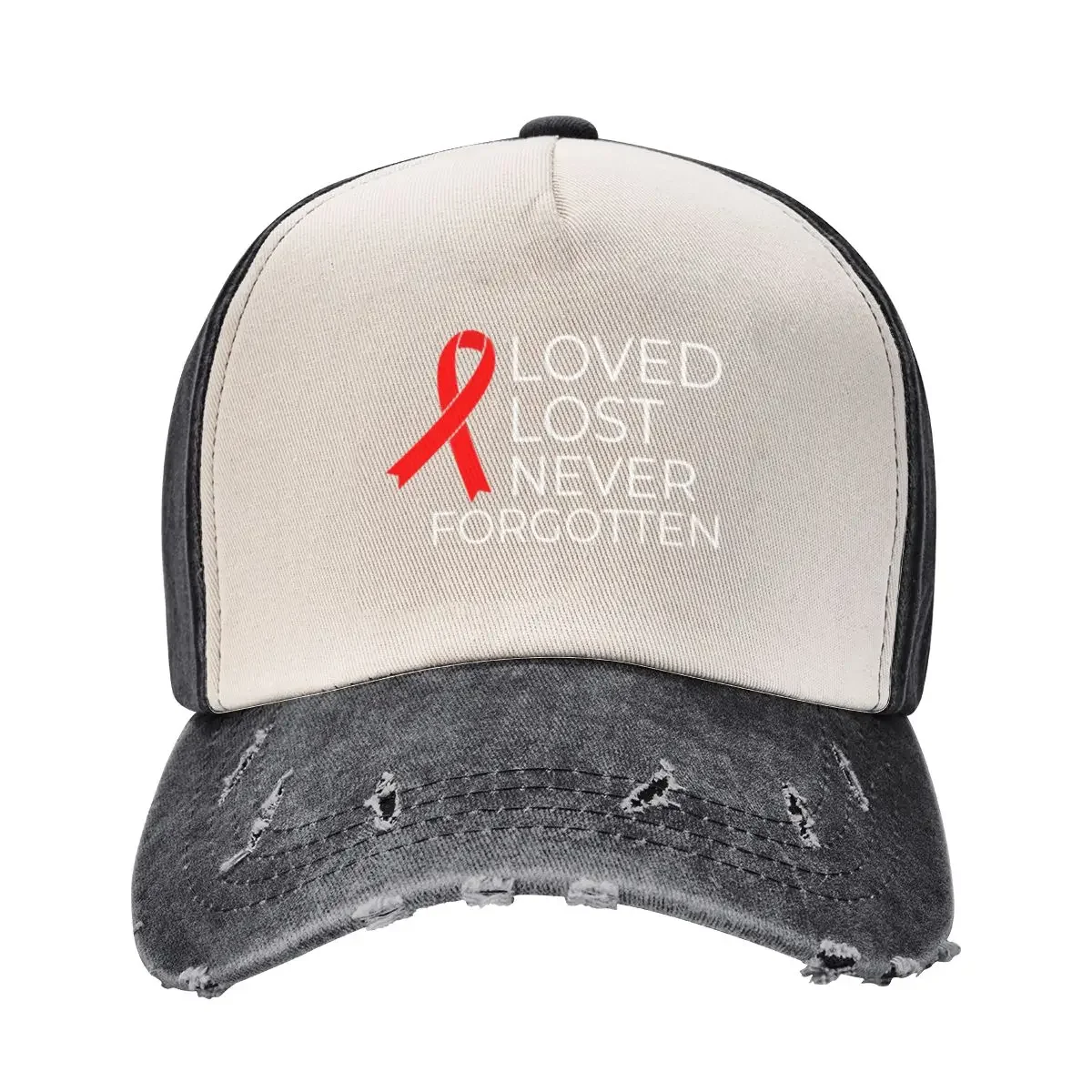 World AIDS Day Love, Lost, Never Forgotten HIV Awarenss Baseball Cap Icon summer hat Mens Hats Women's