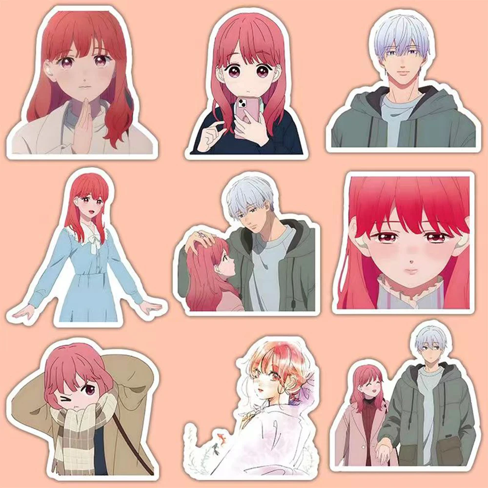 Anime Sinal De Afeto Adesivos, Kawaii Yuki Meninas Adesivo, Scrapbooking, Telefone, Mala, Decoração Laptop, Decalque, 10 pcs, 30 pcs, 50pcs