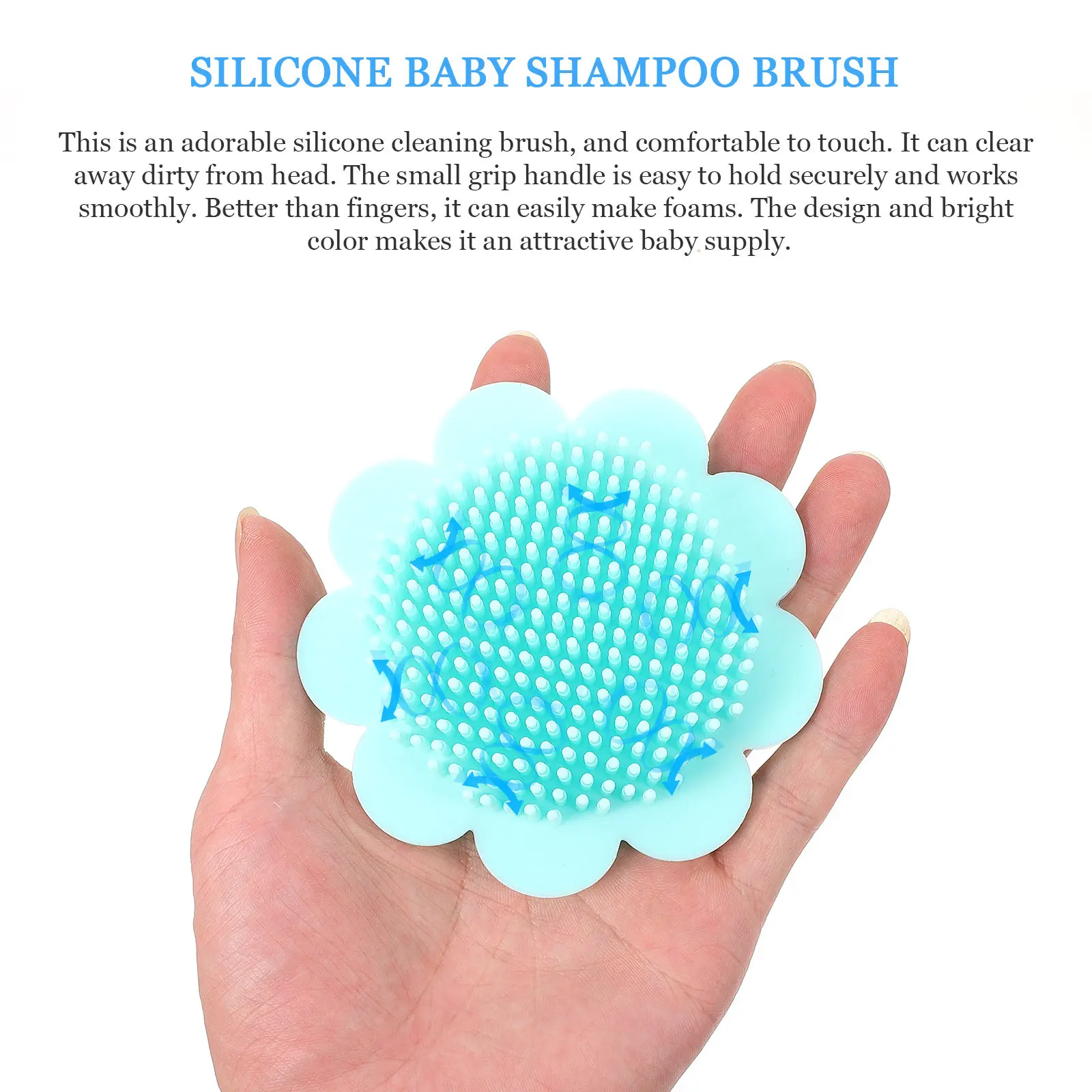 

1 шт. силиконовая щетка для мытья младенцев, нежный массажер для кожи головы, мягкая щетка для душа, инструмент для мытья волос, аксессуар для расслабляющих ванн