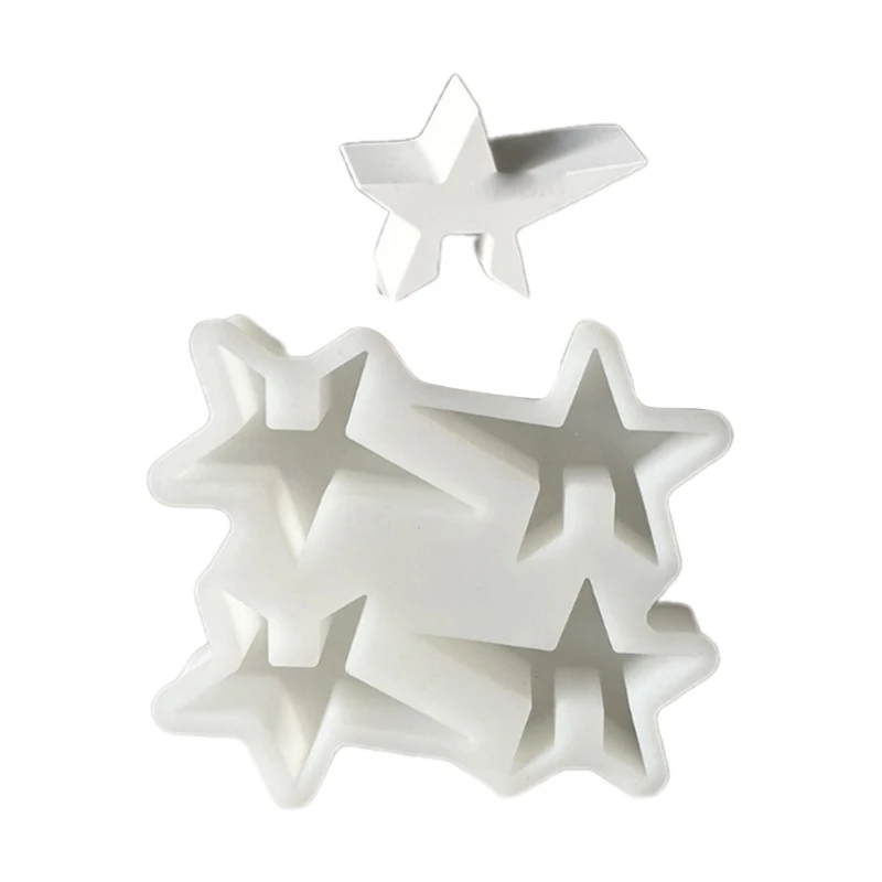 Soap Molds Ornament Moulds Star Figurine Molds Mould Silicone Material Perfect Gift for Hand-Making Lover