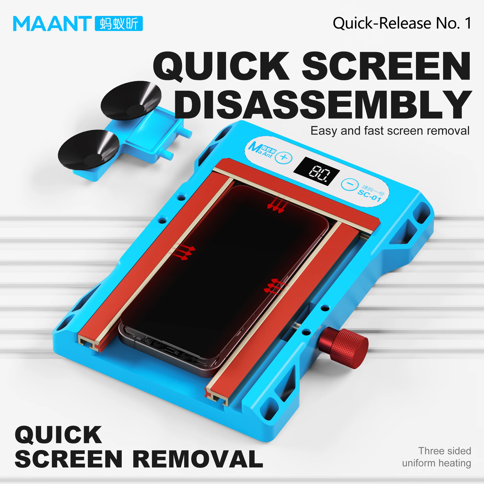 MAANT SC-01 Quick-Release No.1, Heating Screen Removal with Side Stand Support Display Holder, Adjustable Temp Control Fixture