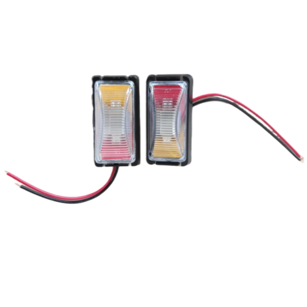 2 قطعة 10 فولت-30 فولت ضوء أحمر + ضوء أصفر LED مع مصادر ضوء منفصلة على كلا الجانبين، أضواء جانبية للشاحنة، شاحنة عالمية #1
