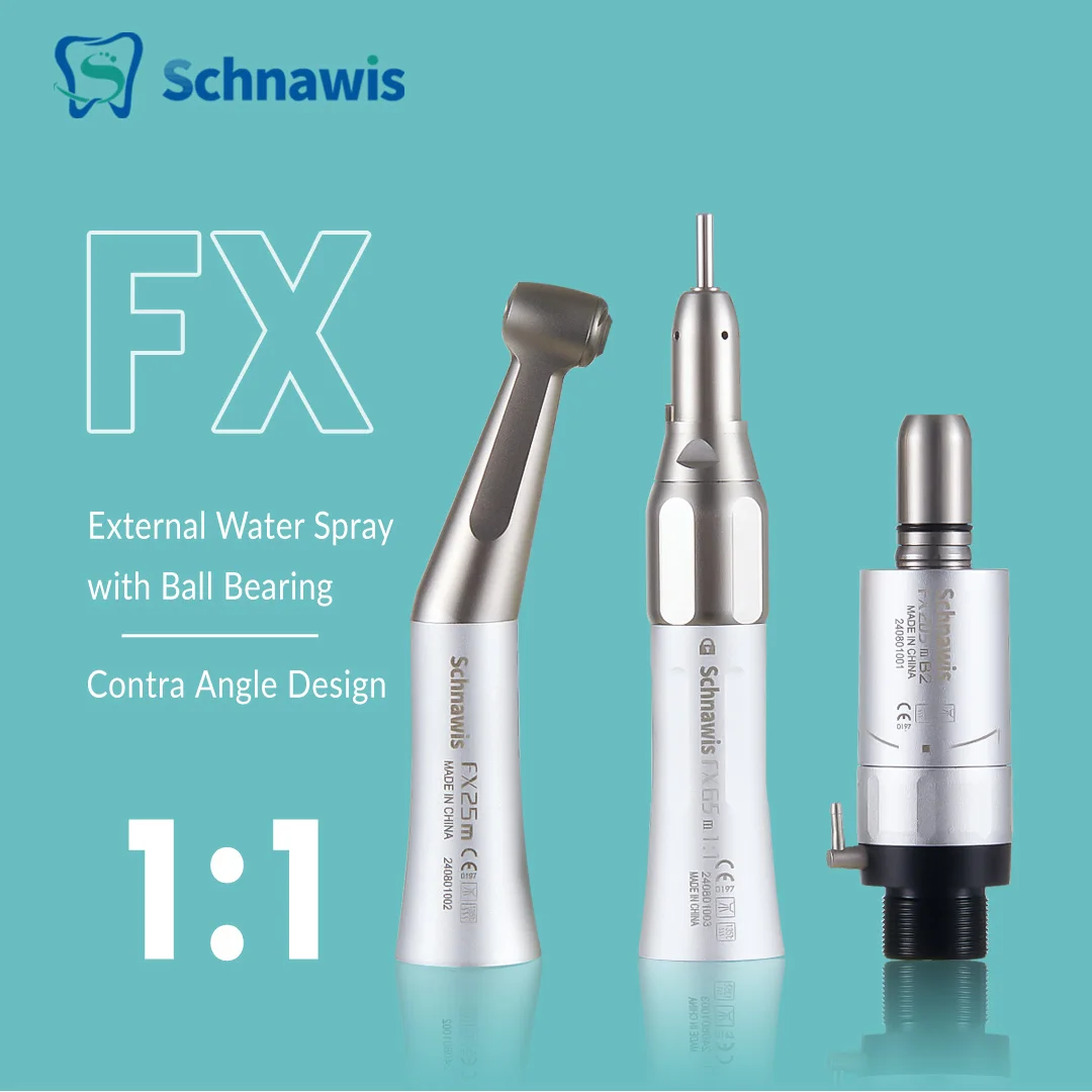 FX25 FX65 Dental 1:1 Direct Drive Contra Angle Low Speed Handpiece Mini Head Dentistry Against Contra Angle Polishing Tools