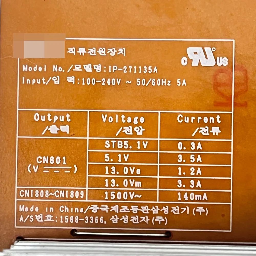 Autentica scheda di alimentazione TV originale BN44-00202A IP-271135 funziona normalmente ed è per le parti TVs muslimexmuslimah