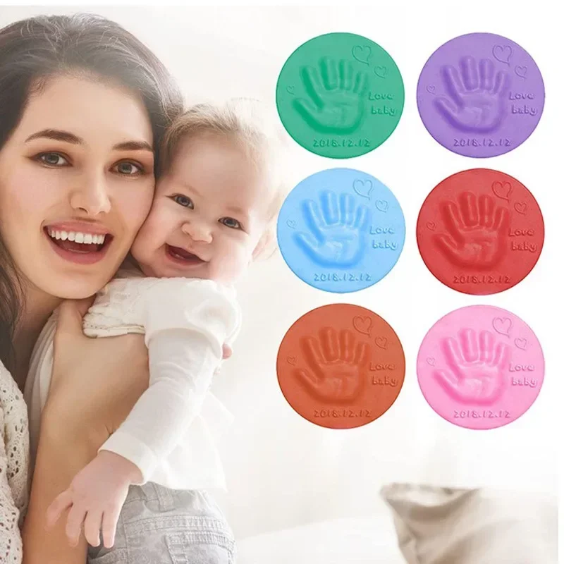 Baby Care Hand Foot Inkpad Soft Clay Infant Handprint Footprint Mud Handprint Footprint Imprint Casting Parent-child Hand