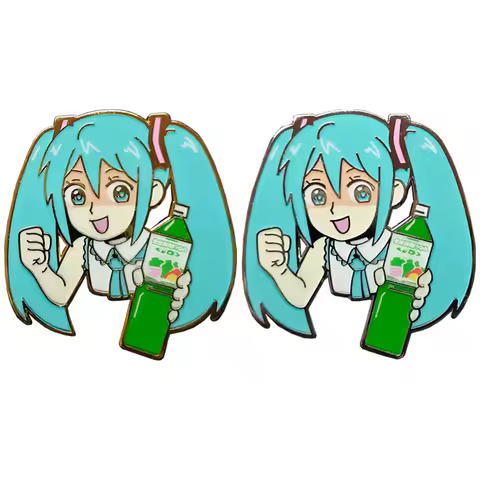 Hatsune Miku Hard Enamel Pins Virtual Idol Singer Music Cartoon Brooch Clothes Backpack Lapel Badges Fashion Jewelry Accessories