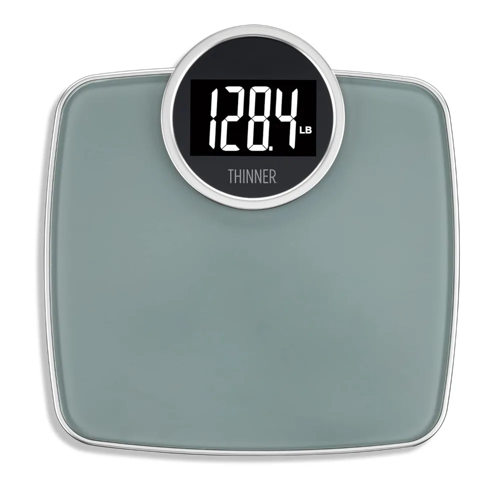 

Slimming Digital Bathroom Scale in Silver for Accurate Body Weight Measurement