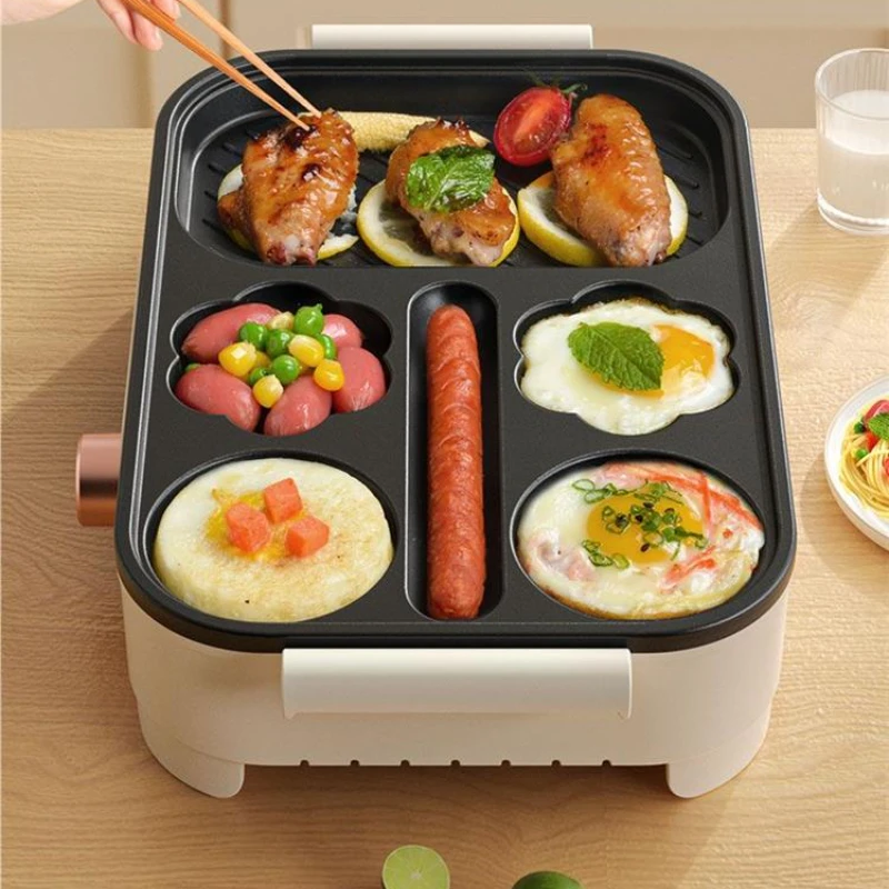 Fried Egg Hamburger Maker Household Frying Pan Multi-Functional Electric Chafing Dish Poached Egg Breakfast Pot  Home Appliance