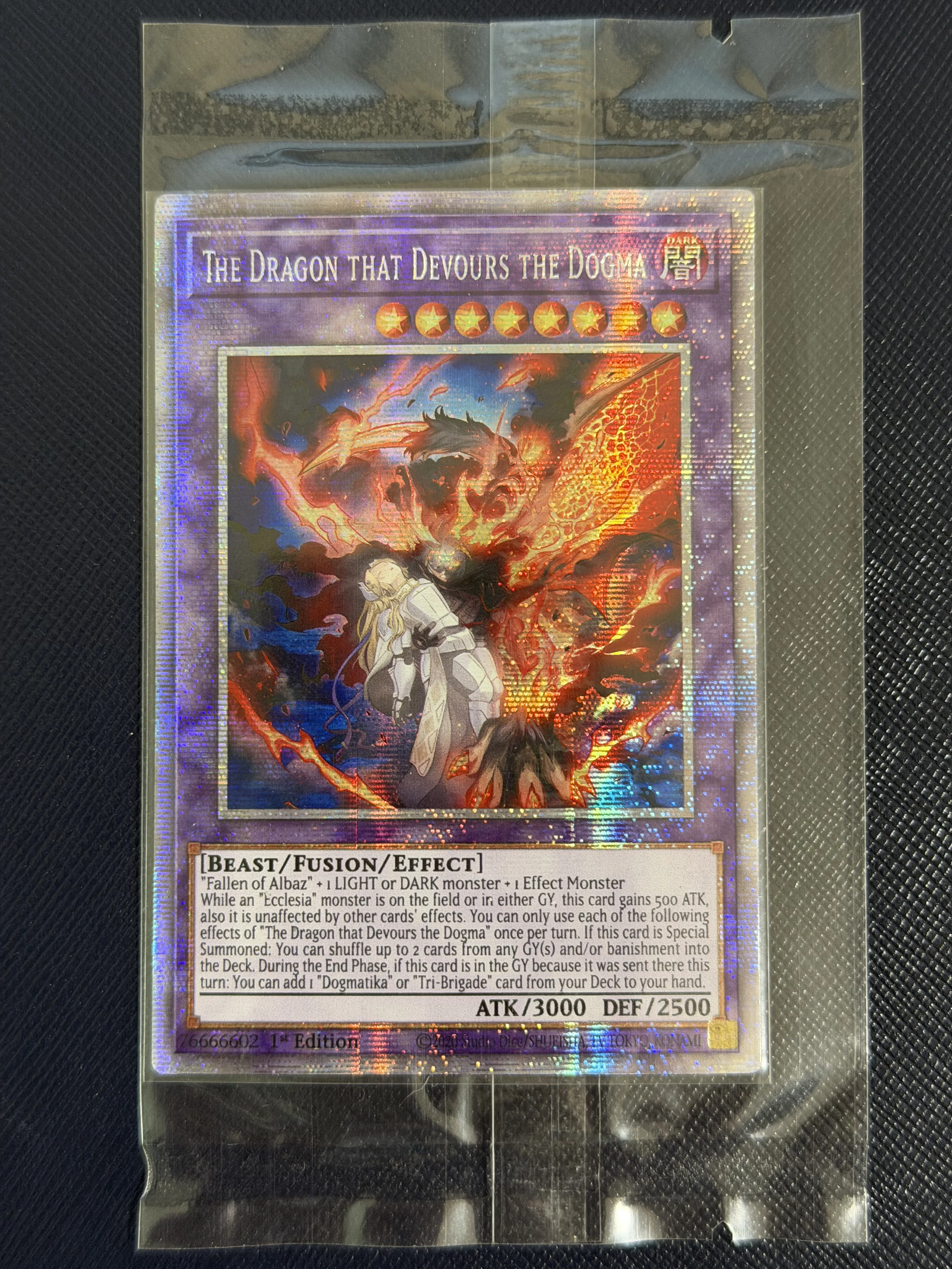 

Yu-Gi-Oh! DIY Custom Card The Dragon That Devours The Dogma Holographic Collectible Gift for Anime Fans Kids TCG Players Hobbyis