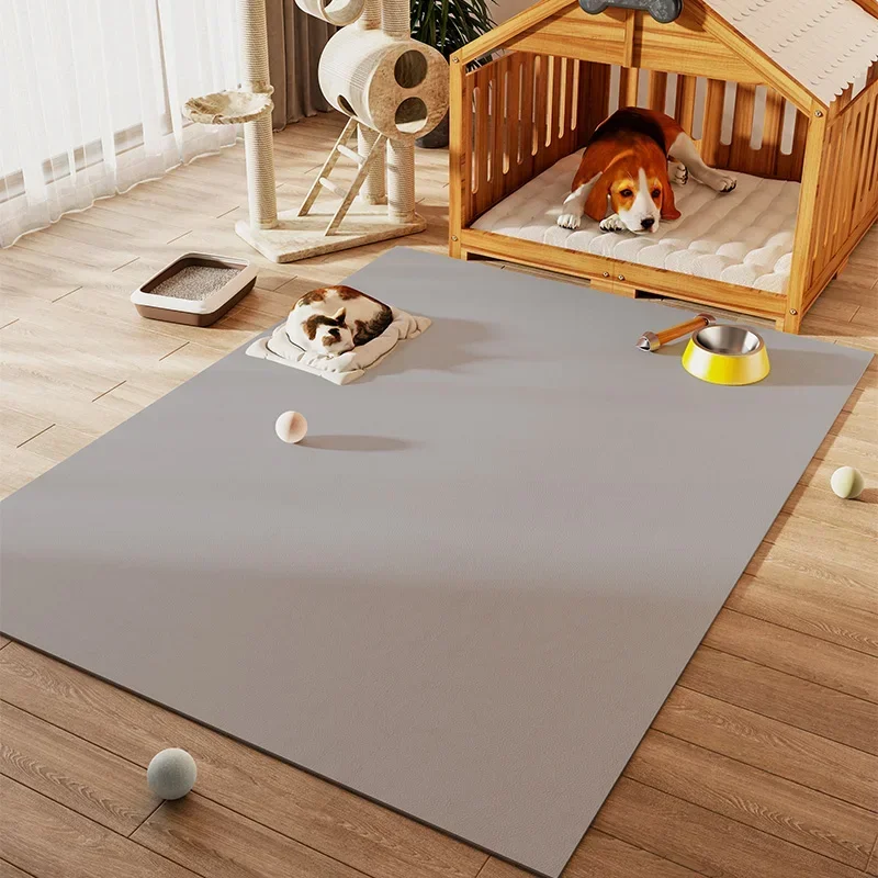 Pet Floor Mat Waterproof Urine-proof Pvc Carpet Leather Cat Dog Fence Kennel Doghouse Large Area Rug Wipeable Kitchen Foot Mats