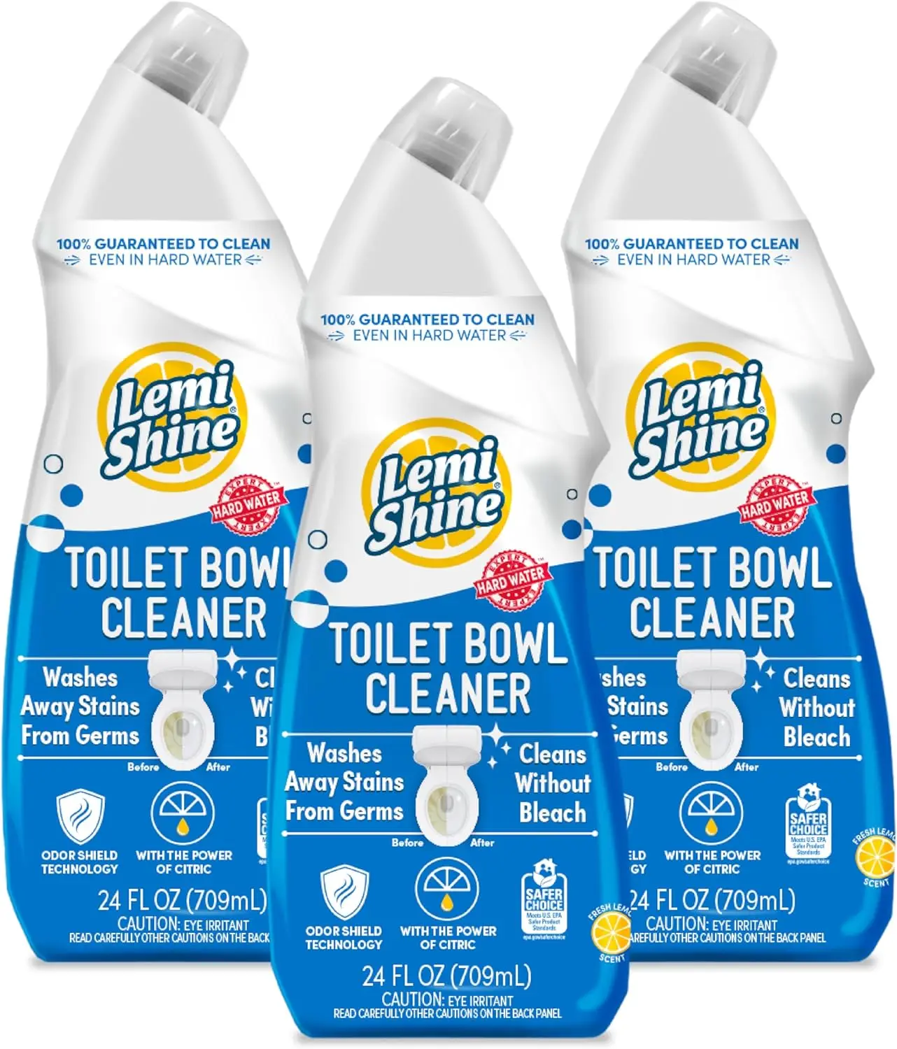 

Toilet Bowl Cleaner - Bleach-Free, Removes Tough Stains & Odor - 24 fl oz (3 Pack)