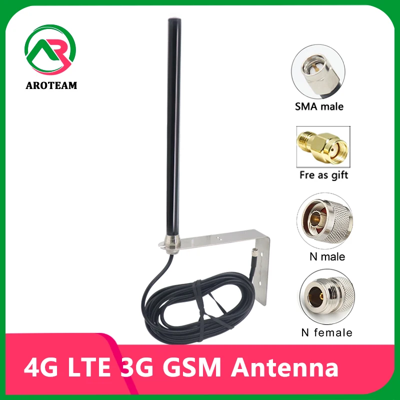 Повышение сигнала 4G LTE 3G GSM 15DBI FRP Wi-Fi FRP Антенна Гелиевая точка доступа Майнер-усилитель IP67 Водонепроницаемая всенаправленная антенна из стекловолокна