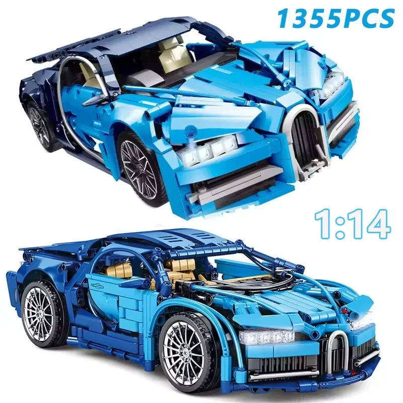

Technical Blue 1:14 1355PCS Super Racing Series Sport Car Moc Bricks Building Blocks Model Scale Children Toy Boy Birthday Gifts
