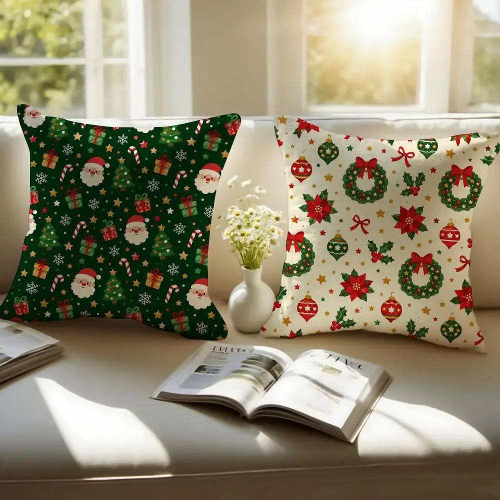 Merry Xmas Mix Cushion Cover Sofa Cushion Cover Personalized Gift Living Room Home Decor Pillow